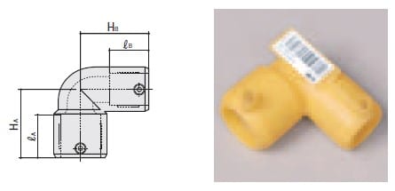 Different Diameter Elbow Diagram