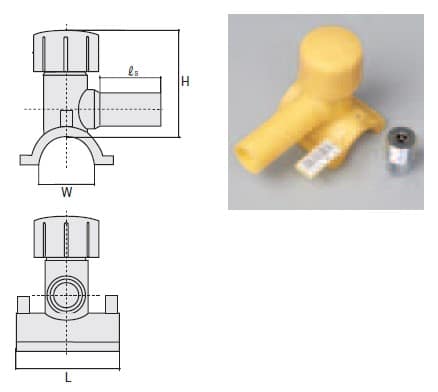 Service Tee - Straight Type Diagram